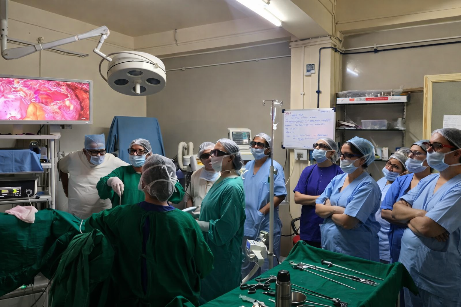 Laparoscopic surgery training in operation theatre in Bhopal by Dr Maneesha Shrivastava